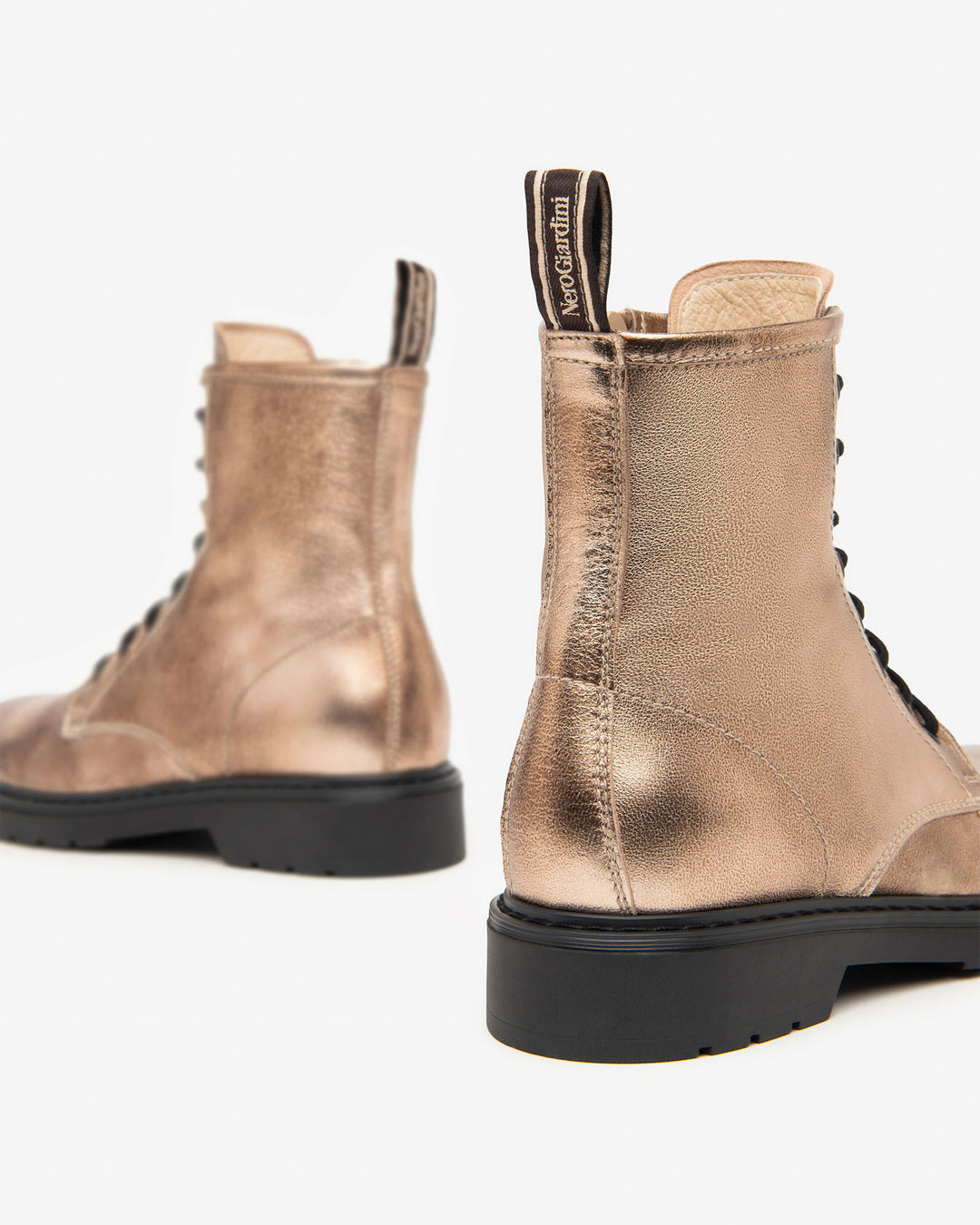 NeroGiardini Schnürboots, goldfarben
