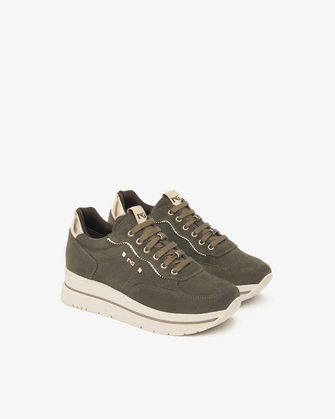 NeroGiardini Sneaker mit Plateausohle, khaki