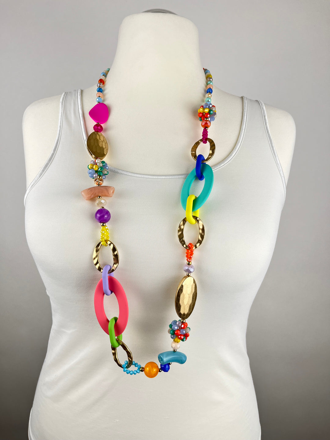 Statement-Kette Multicolor, bunt von Bella Vita - Mode &amp; Lifestyle
