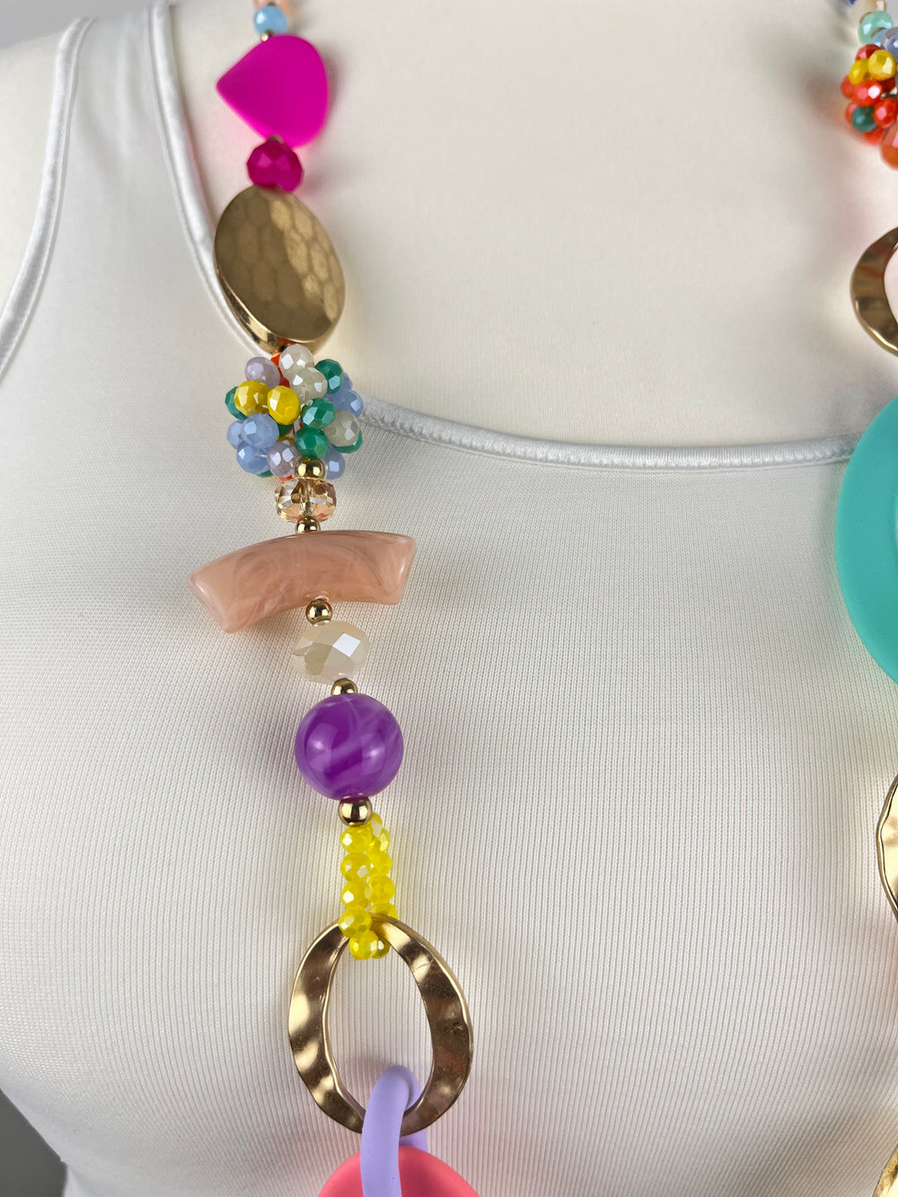 Statement-Kette Multicolor, bunt von Bella Vita - Mode & Lifestyle
