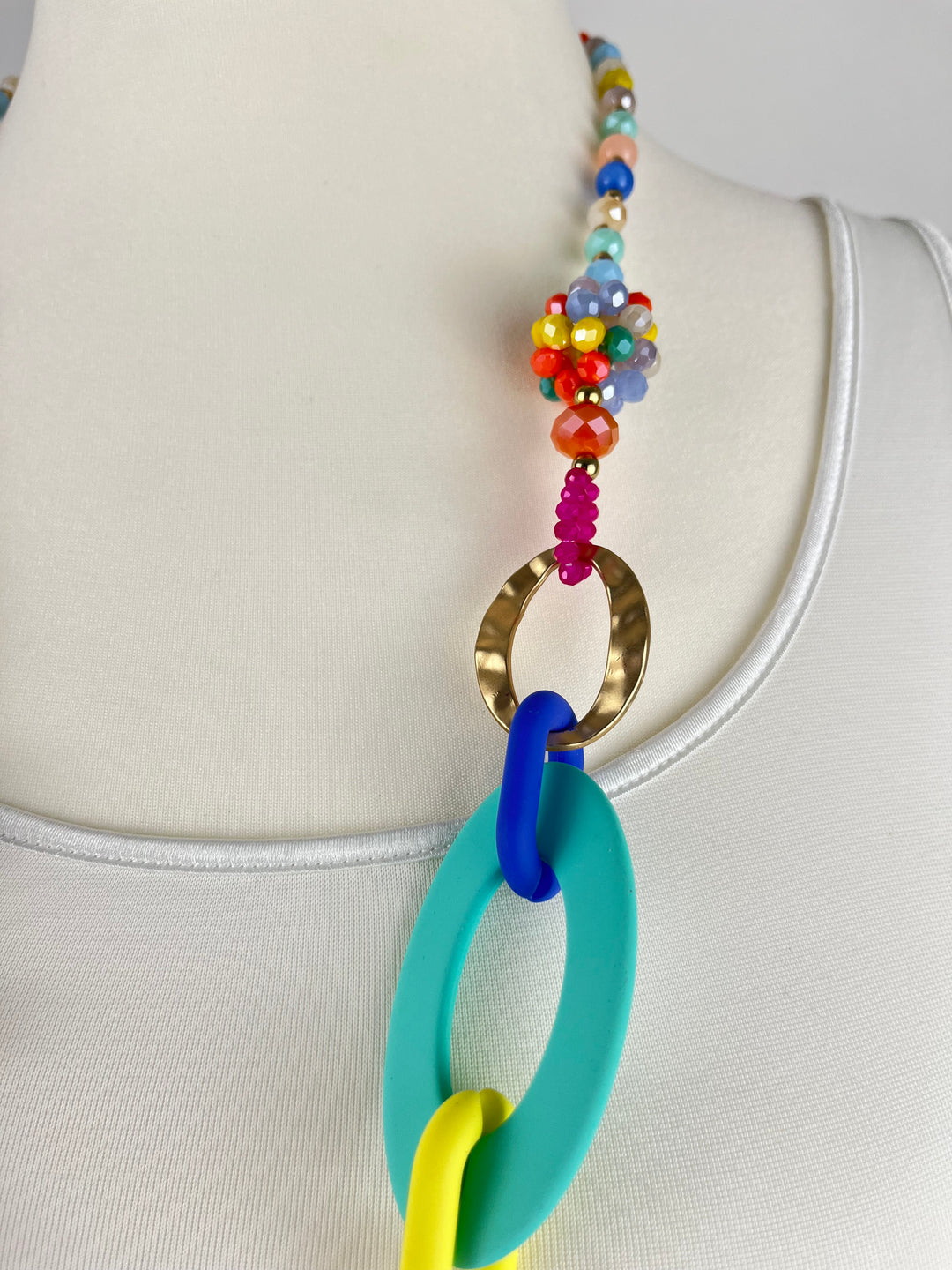 Statement-Kette Multicolor, bunt von Bella Vita - Mode &amp; Lifestyle