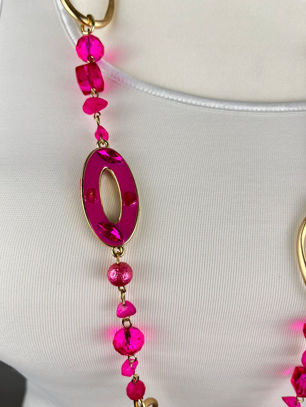 Statement-Kette Pink Glamour, pink von Bella Vita - Mode & Lifestyle