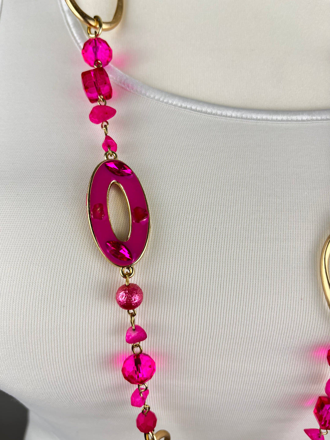 Statement-Kette Pink Glamour, pink von Bella Vita - Mode &amp; Lifestyle