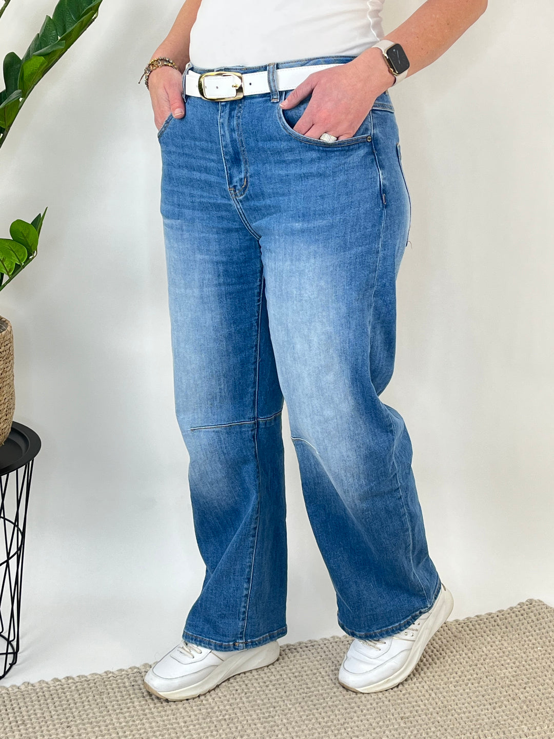 Wide-Leg-Jeans, blue denim von Bella Vita - Mode &amp; Lifestyle
