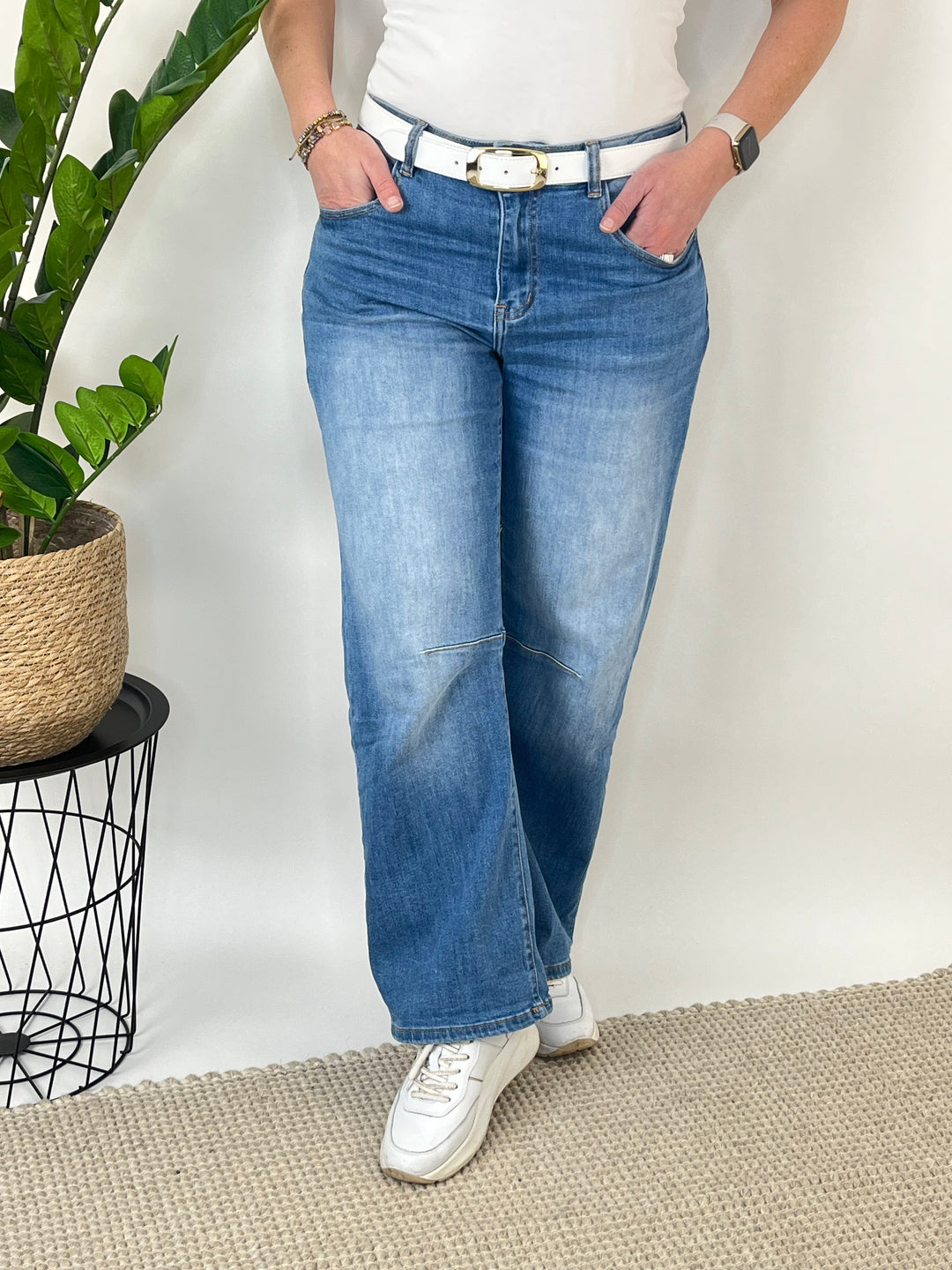 Wide-Leg-Jeans, blue denim von Bella Vita - Mode &amp; Lifestyle