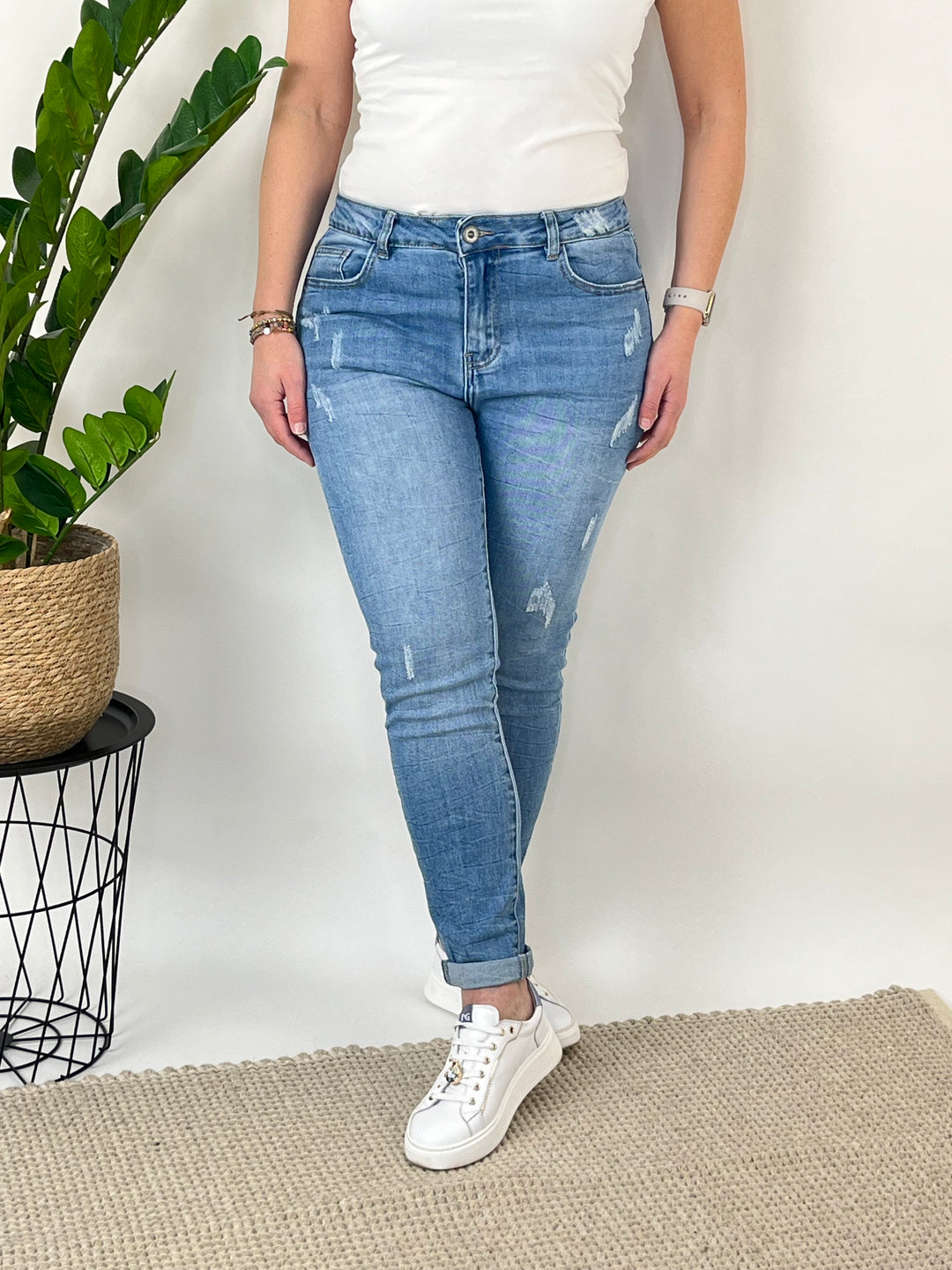 Jeans used-look, blue denim von Bella Vita - Mode & Lifestyle
