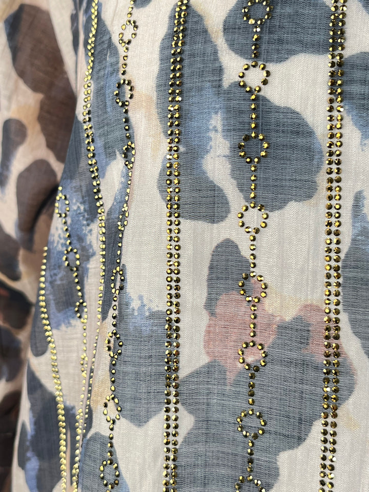 Longbluse Leo, marine-beige von Bella Vita - Mode & Lifestyle