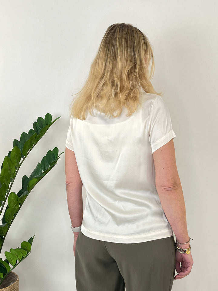 Shirt aus Glanzware, ecru von Bella Vita - Mode &amp; Lifestyle