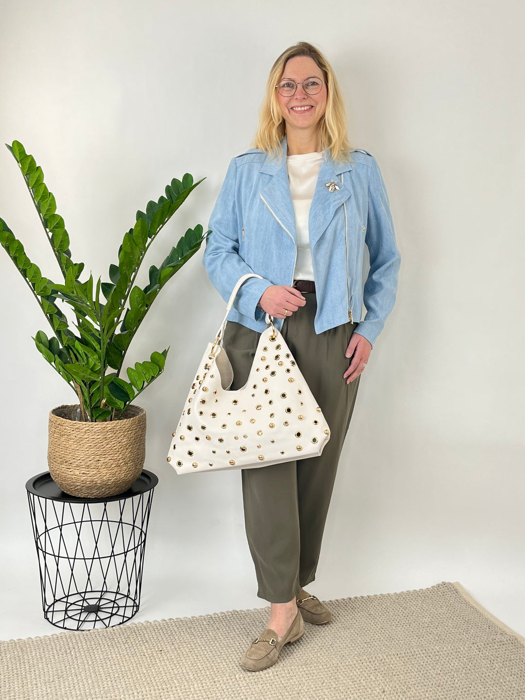 Jeansjacke in Bikerform, blue denim von Bella Vita - Mode & Lifestyle