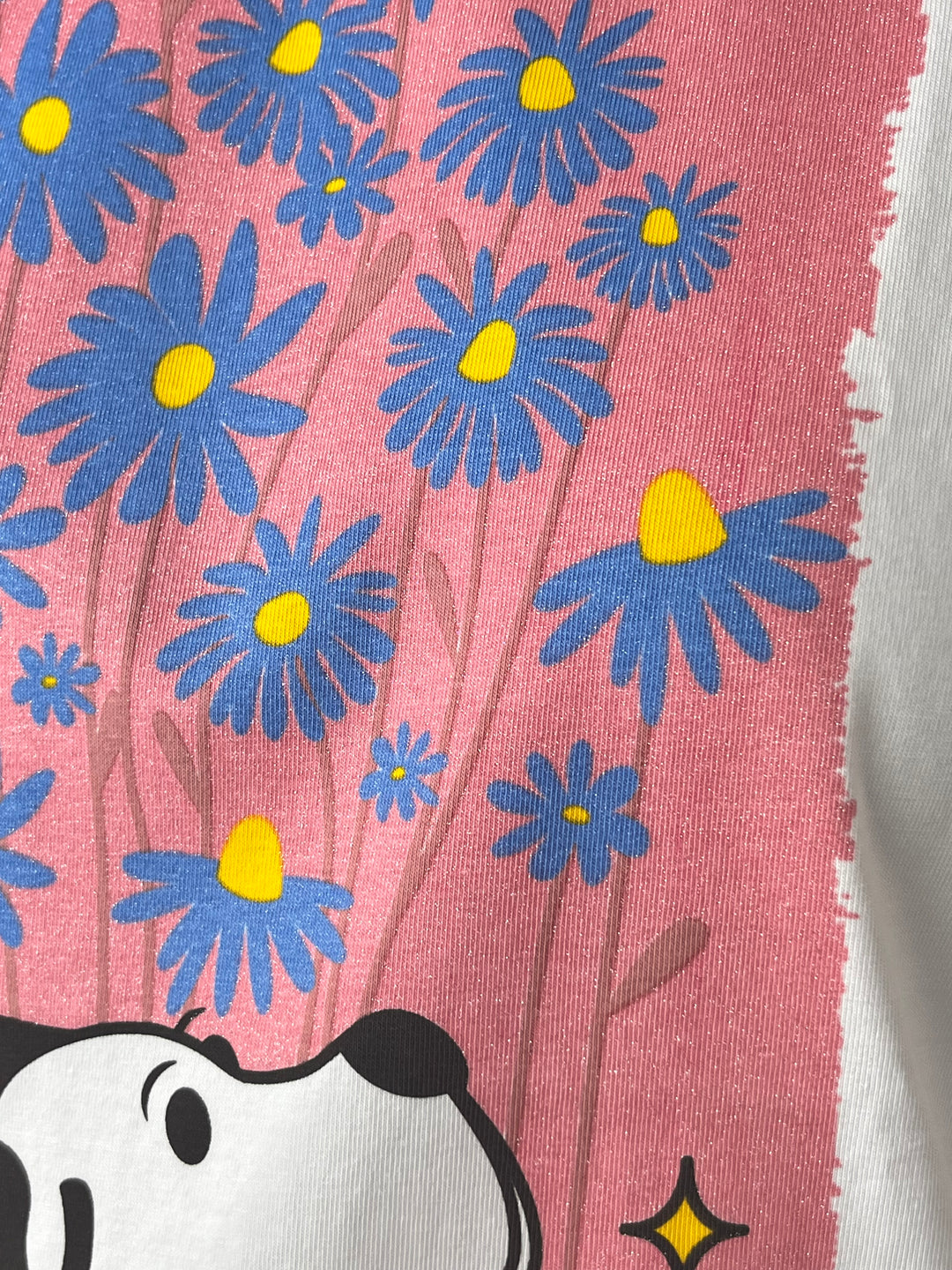T-Shirt Snoopy Flower, weiß-rosa