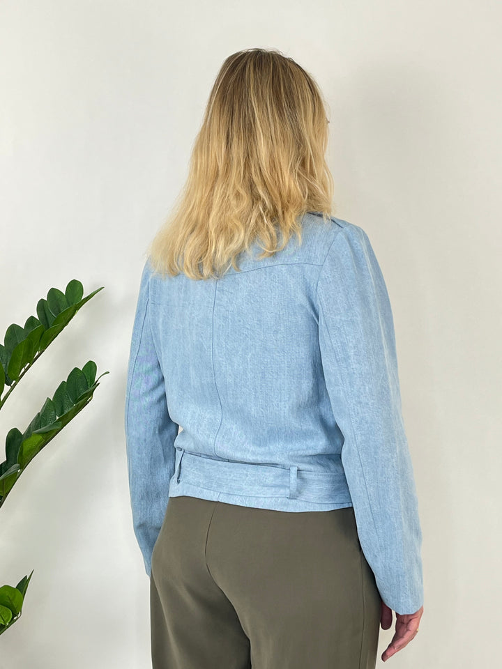Jeansjacke in Bikerform, blue denim von Bella Vita - Mode & Lifestyle