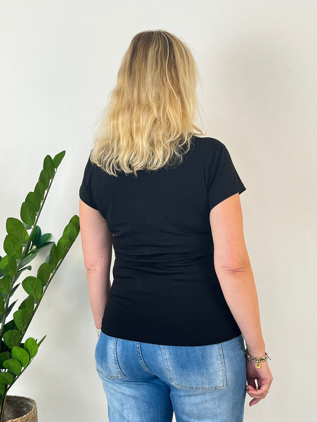 T-Shirt La Dolce Vita, schwarz-bunt