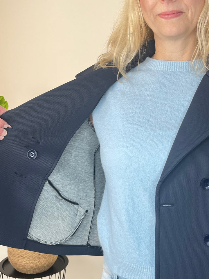 Kurzjacke mit Reverskragen, marine von Bella Vita - Mode & Lifestyle