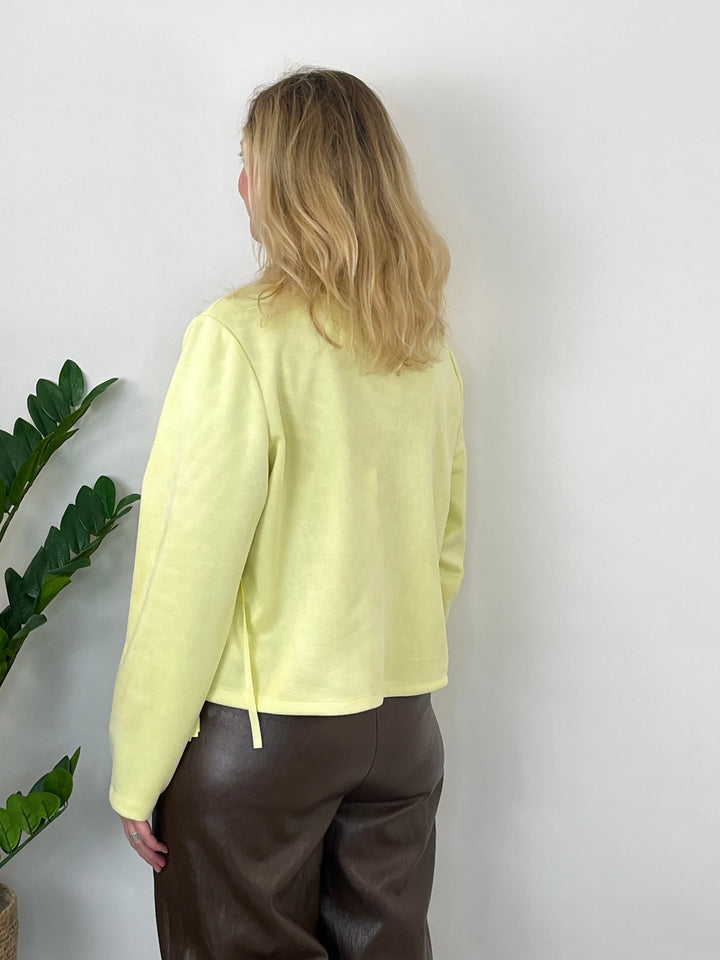 Kurzblazer mit Fransen, gelb von Bella Vita - Mode & Lifestyle