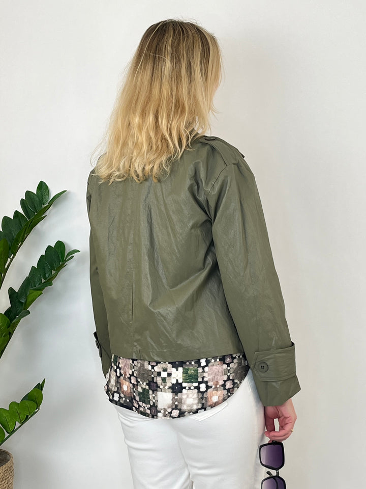 Kurzjacke in Trenchform, khaki von Bella Vita - Mode & Lifestyle