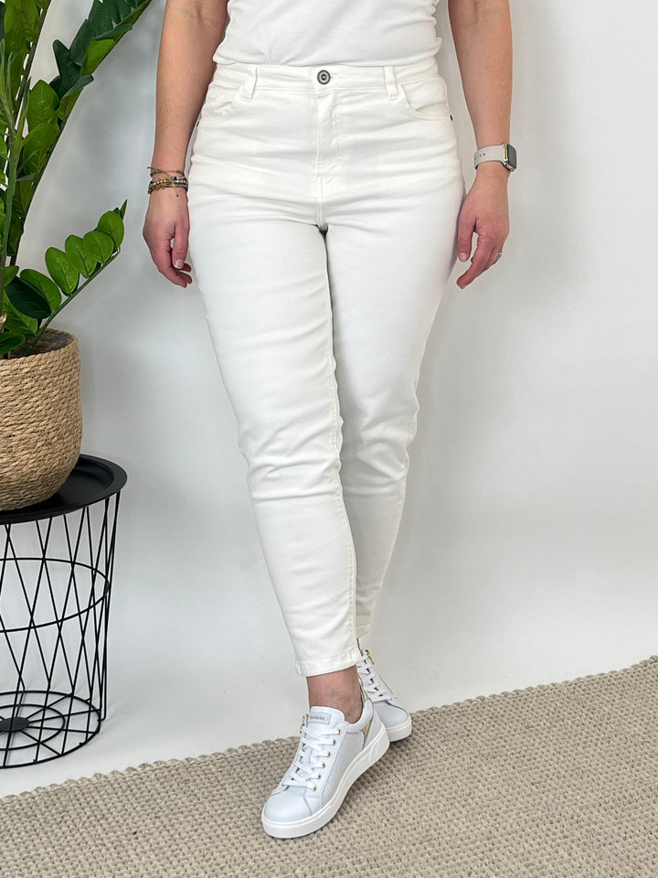Straight-Cut-Jeans, ecru von Bella Vita - Mode & Lifestyle
