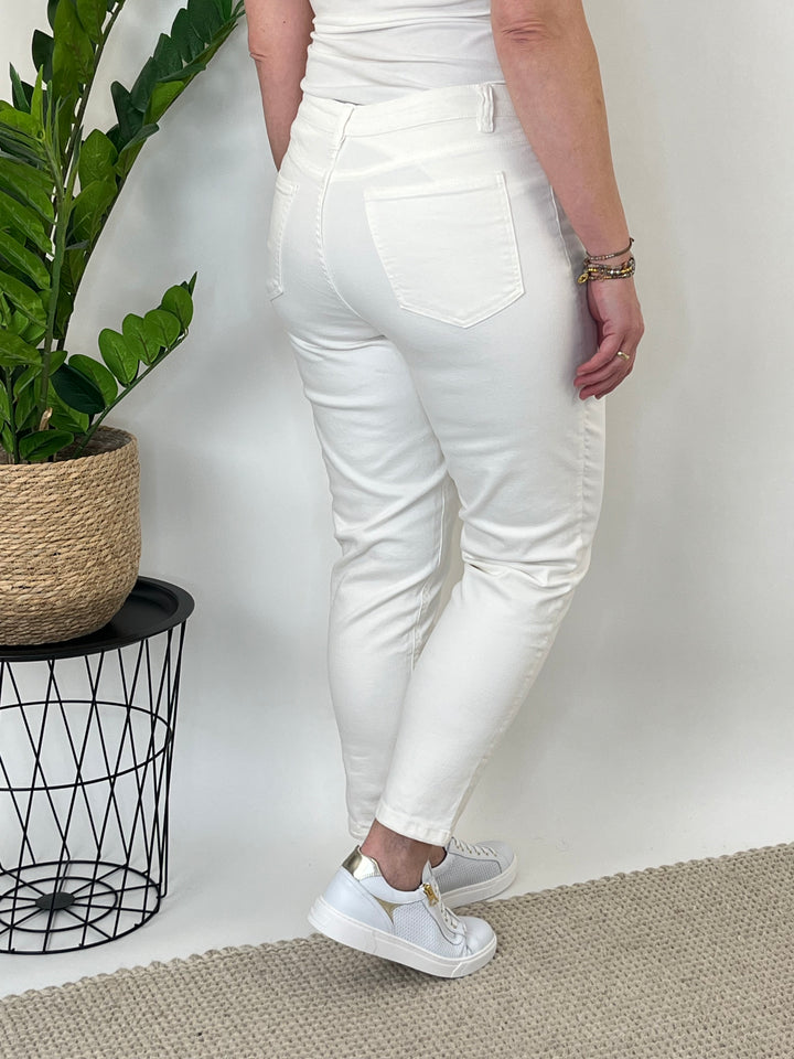 Straight-Cut-Jeans, ecru von Bella Vita - Mode & Lifestyle