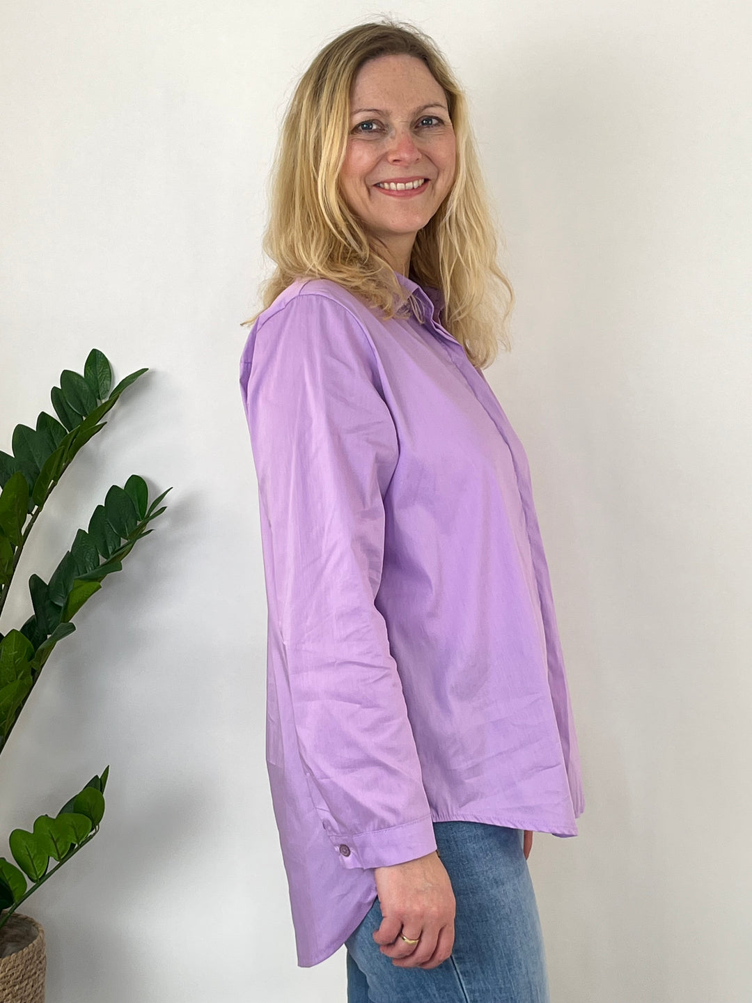 Longbluse Essential, flieder von Bella Vita - Mode & Lifestyle