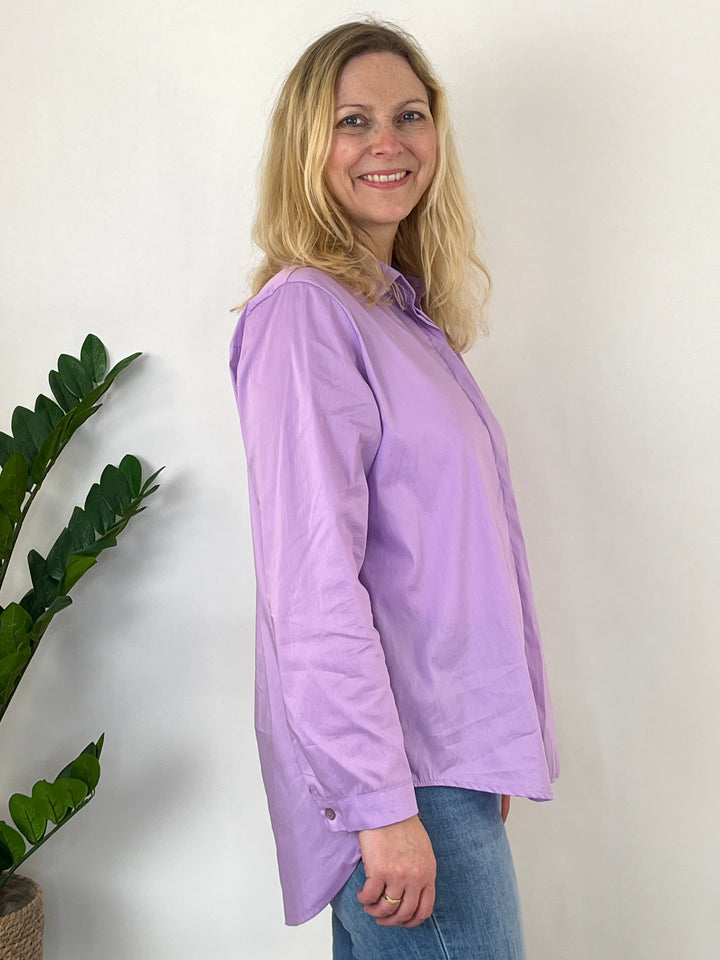 Longbluse Essential, flieder von Bella Vita - Mode & Lifestyle
