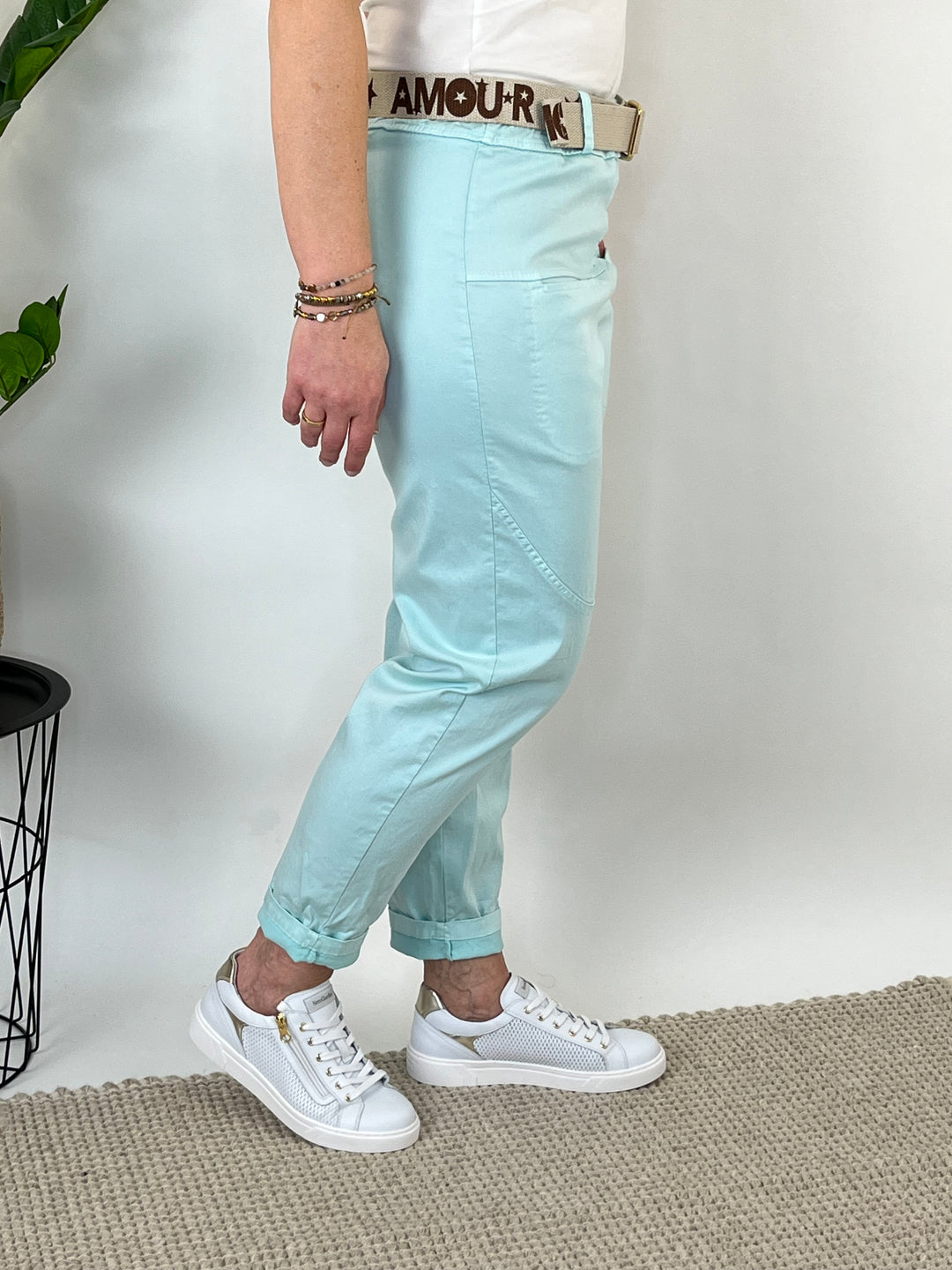 Jogpant Amour, mintgrün von Bella Vita - Mode & Lifestyle