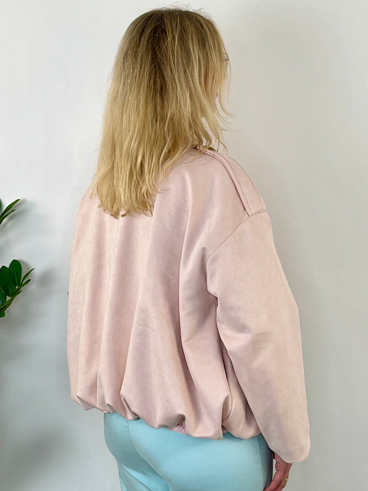 Blouson aus Veloursimitat, rosa von Bella Vita - Mode & Lifestyle