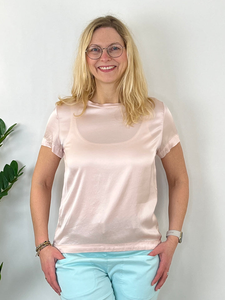 Shirt aus Glanzware, altrosa von Bella Vita - Mode & Lifestyle