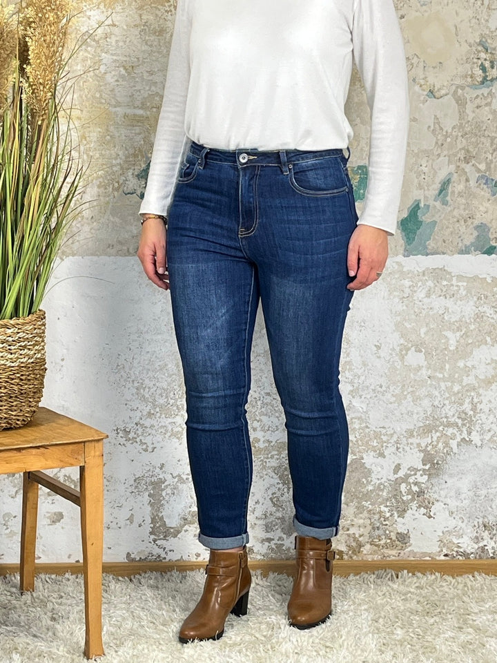 5-Pocket-Jeans, slim-fit, dark-blue