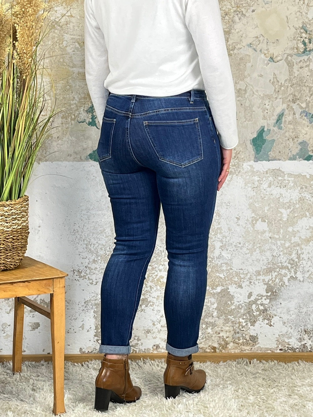 5-Pocket-Jeans, slim-fit, dark-blue