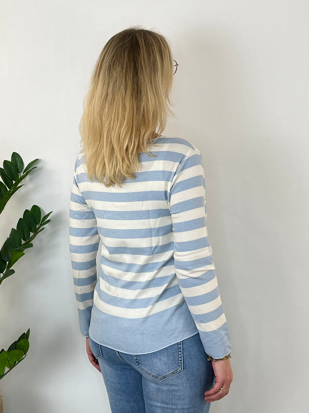Pullover mit Streifen, hellblau von Bella Vita - Mode & Lifestyle