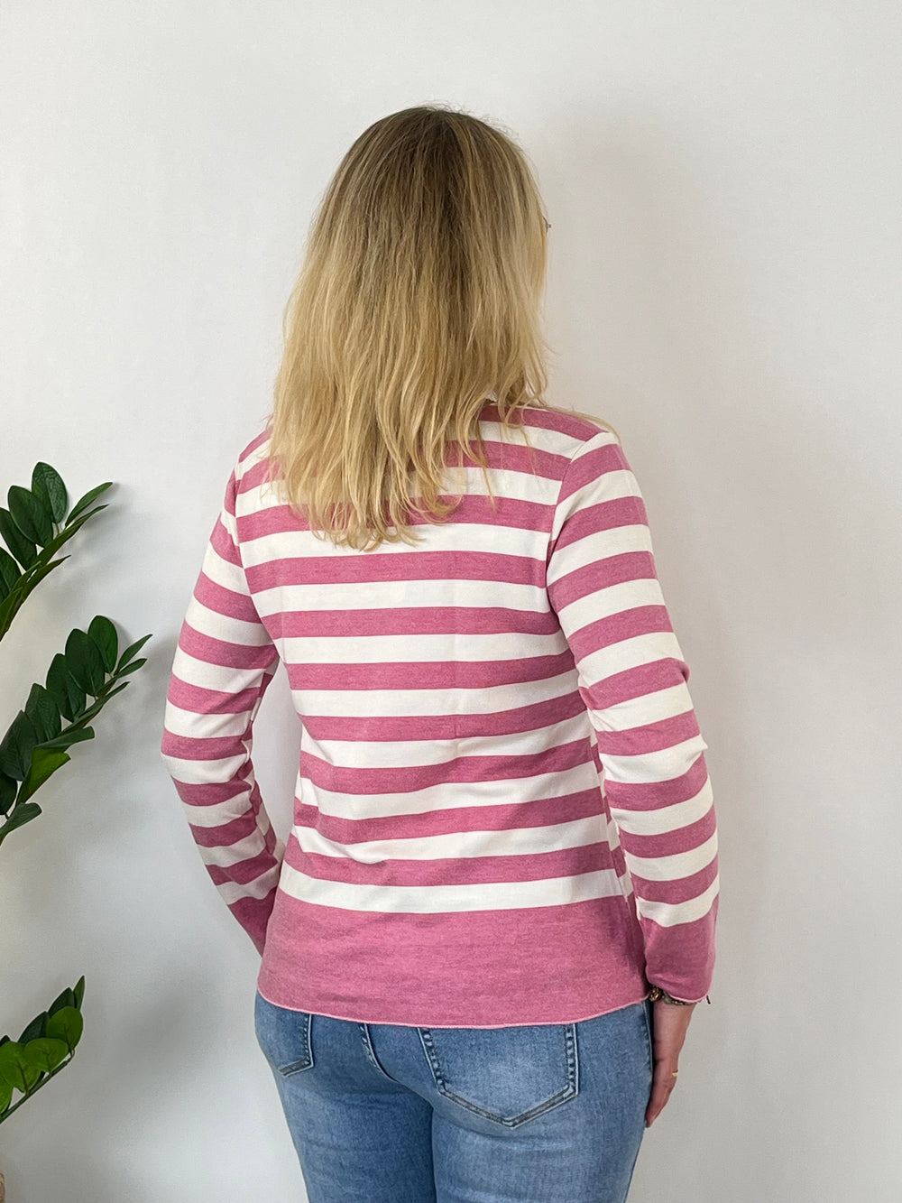 Pullover mit Streifen, beere von Bella Vita - Mode & Lifestyle