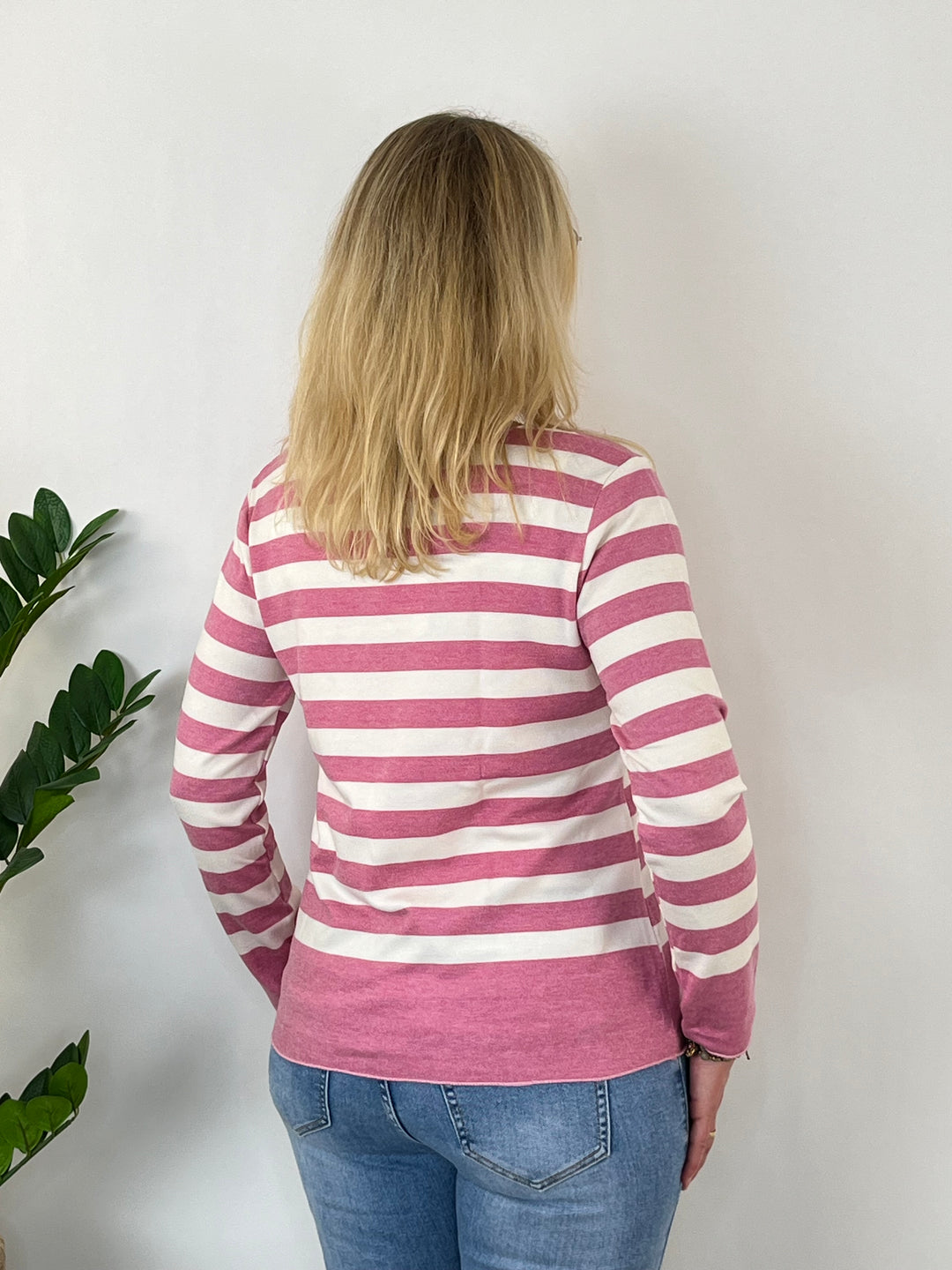 Pullover mit Streifen, beere von Bella Vita - Mode & Lifestyle