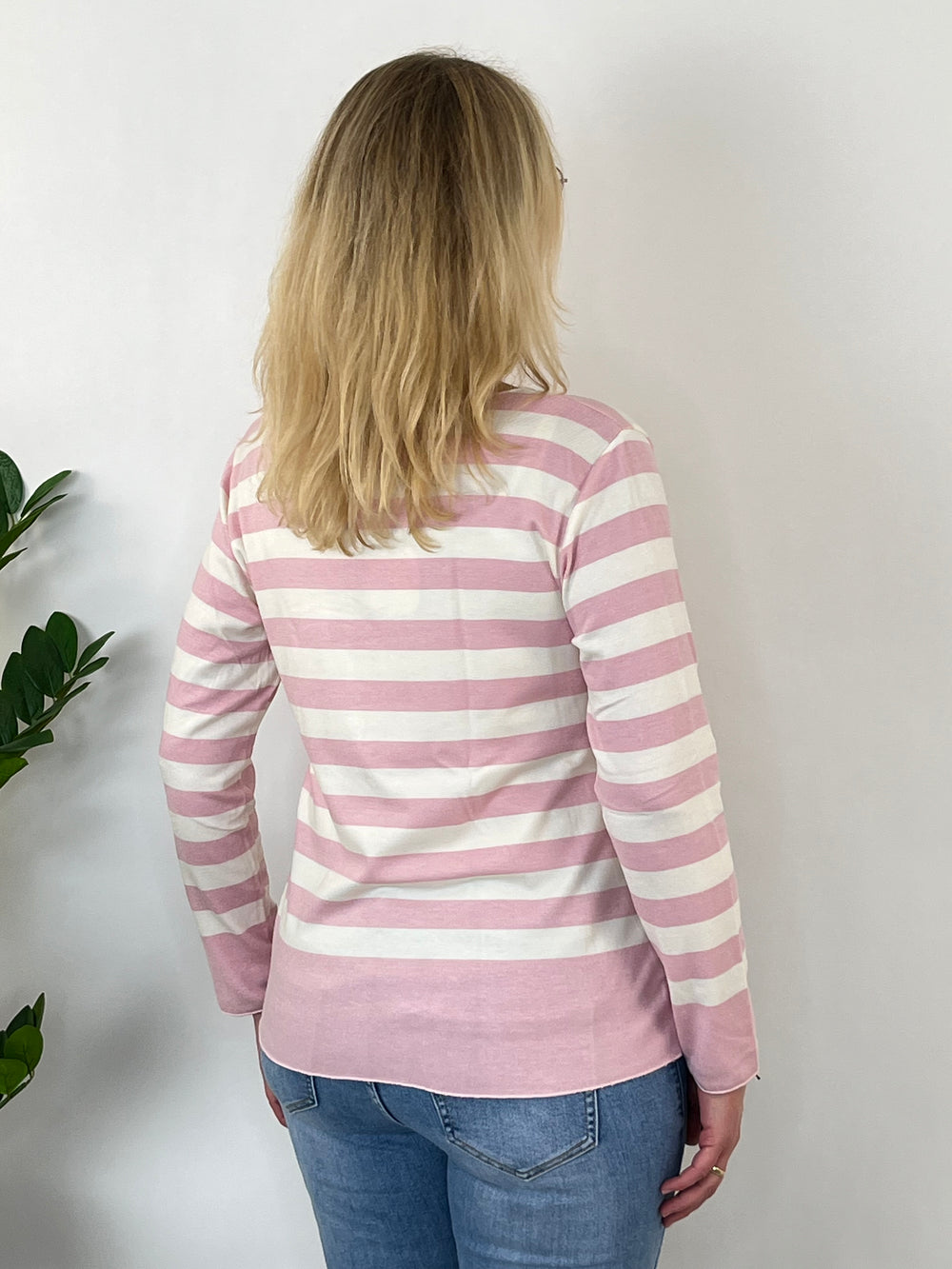 Pullover mit Streifen, rosa von Bella Vita - Mode & Lifestyle