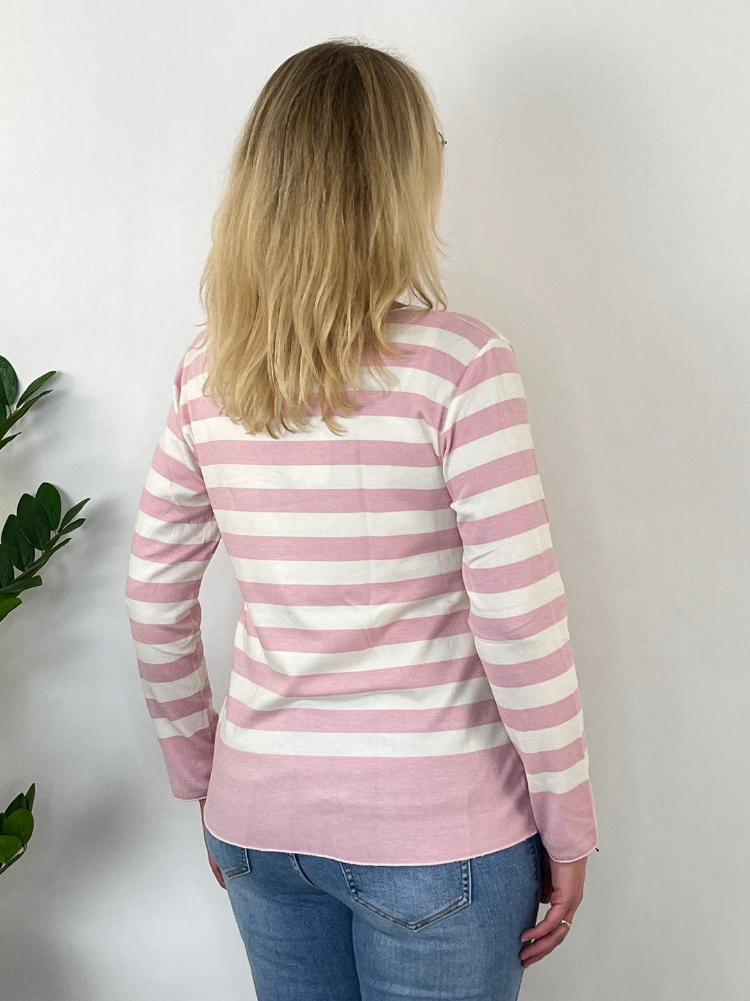 Pullover mit Streifen, rosa von Bella Vita - Mode & Lifestyle