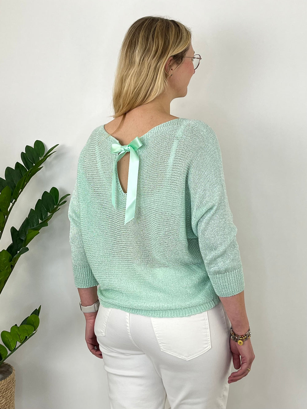 Pullover Glamour, mint von Bella Vita - Mode & Lifestyle