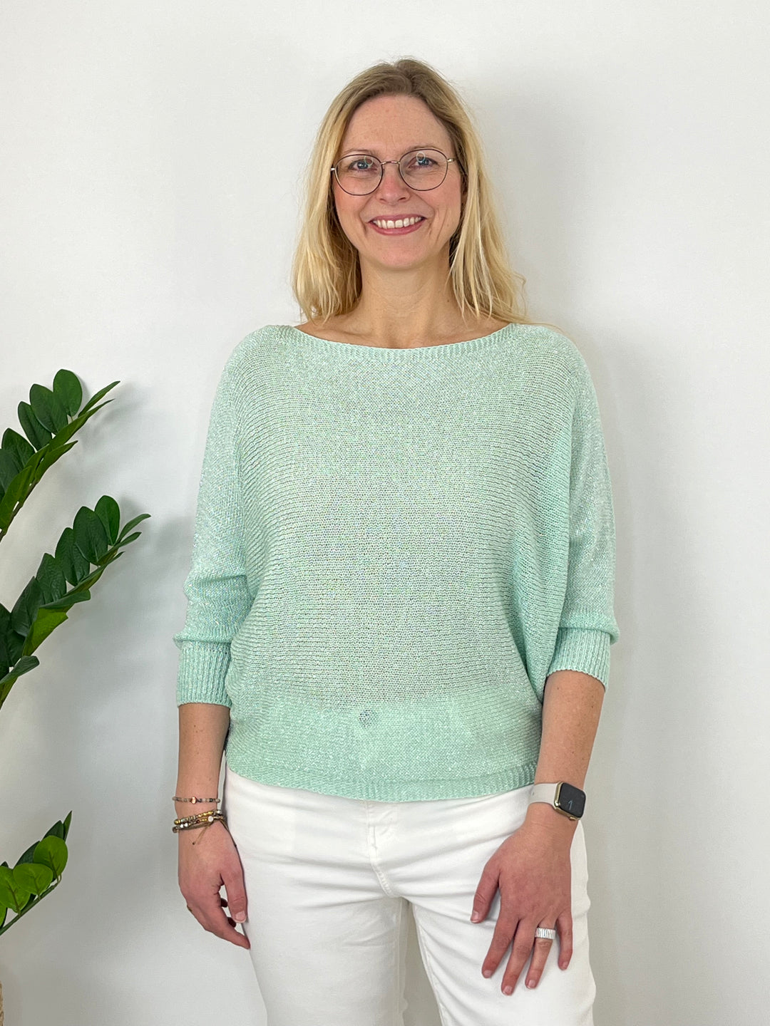 Pullover Glamour, mint von Bella Vita - Mode & Lifestyle