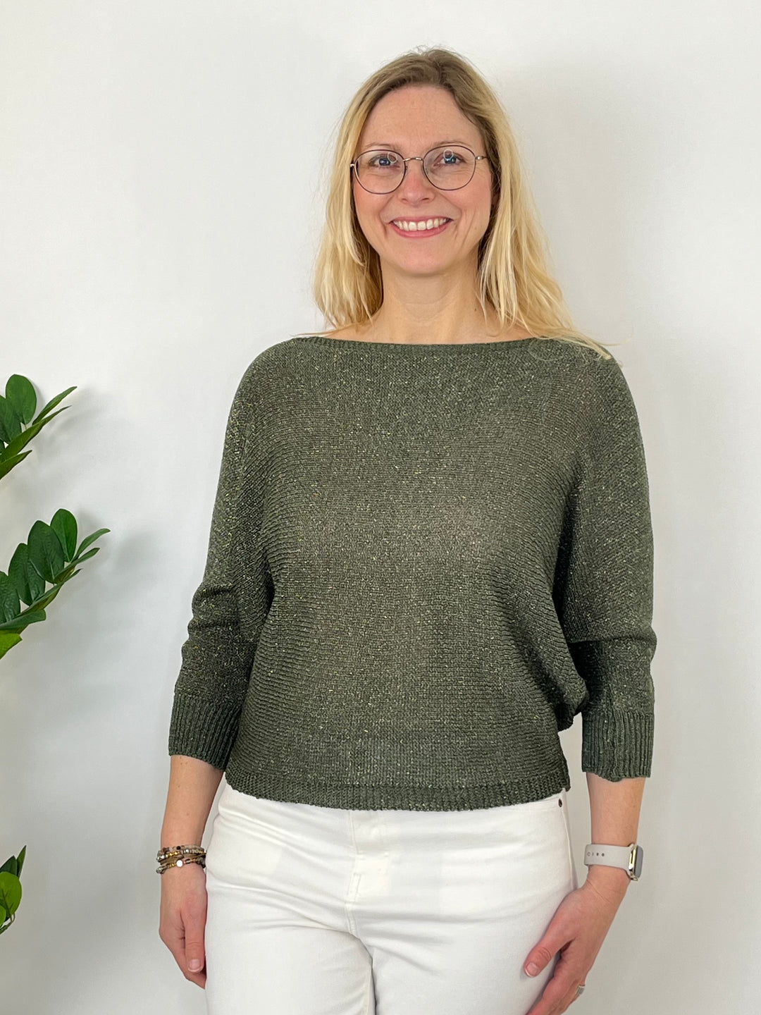Pullover Glamour, khaki von Bella Vita - Mode & Lifestyle