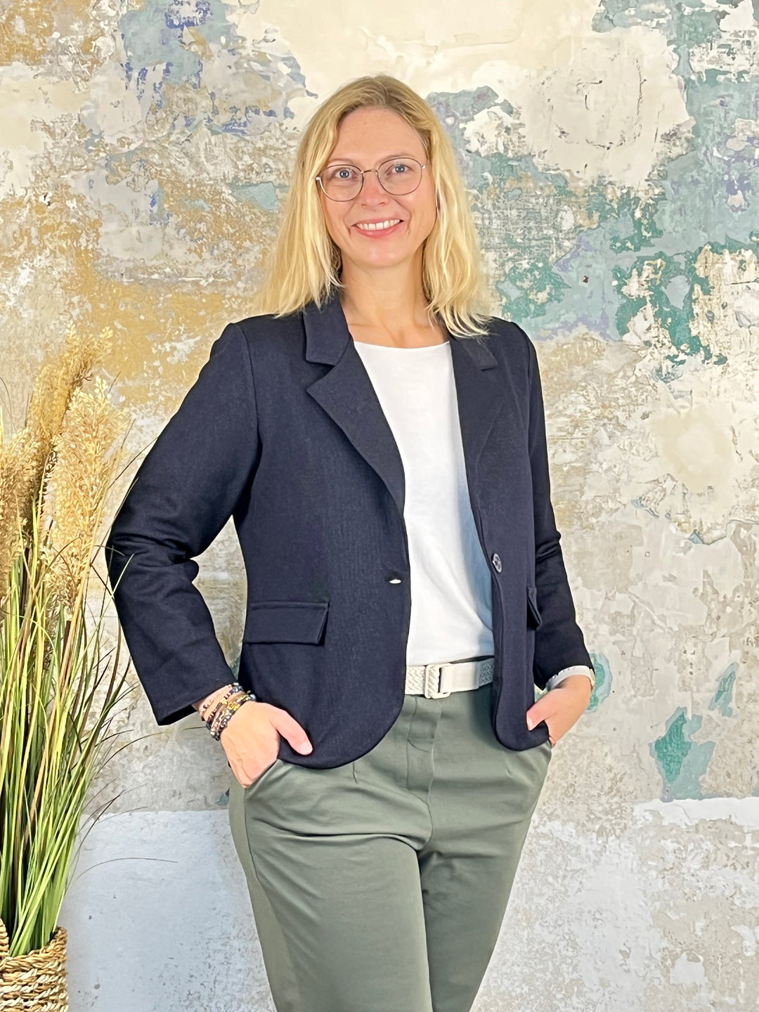 Jersey-Blazer, schwarz von Bella Vita - Mode & Lifestyle