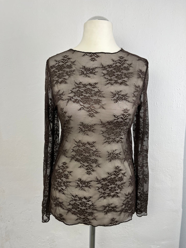 Spitzenshirt, braun von Bella Vita - Mode & Lifestyle