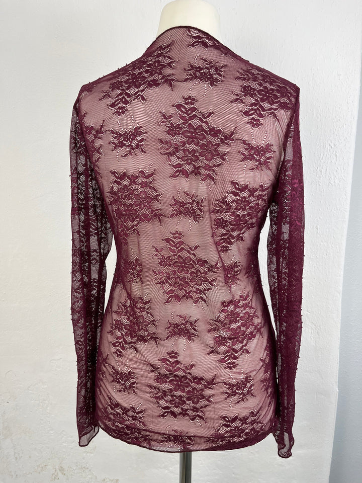 Spitzenshirt, bordeaux von Bella Vita - Mode & Lifestyle