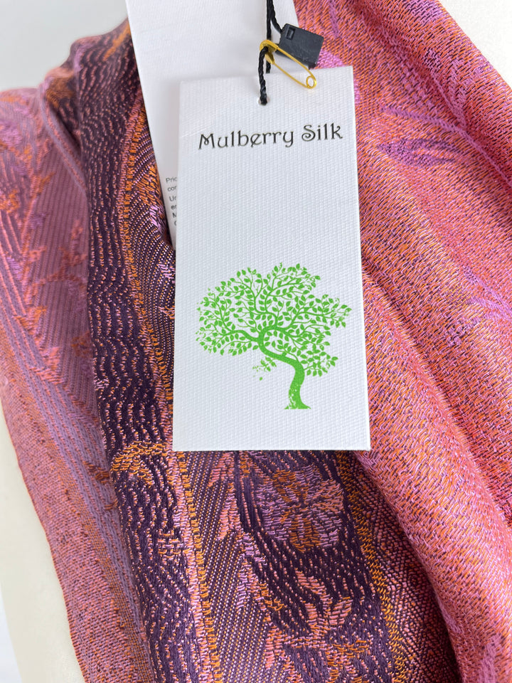 Jacquardschal aus Maulbeerseide, floral von Bella Vita - Mode & Lifestyle