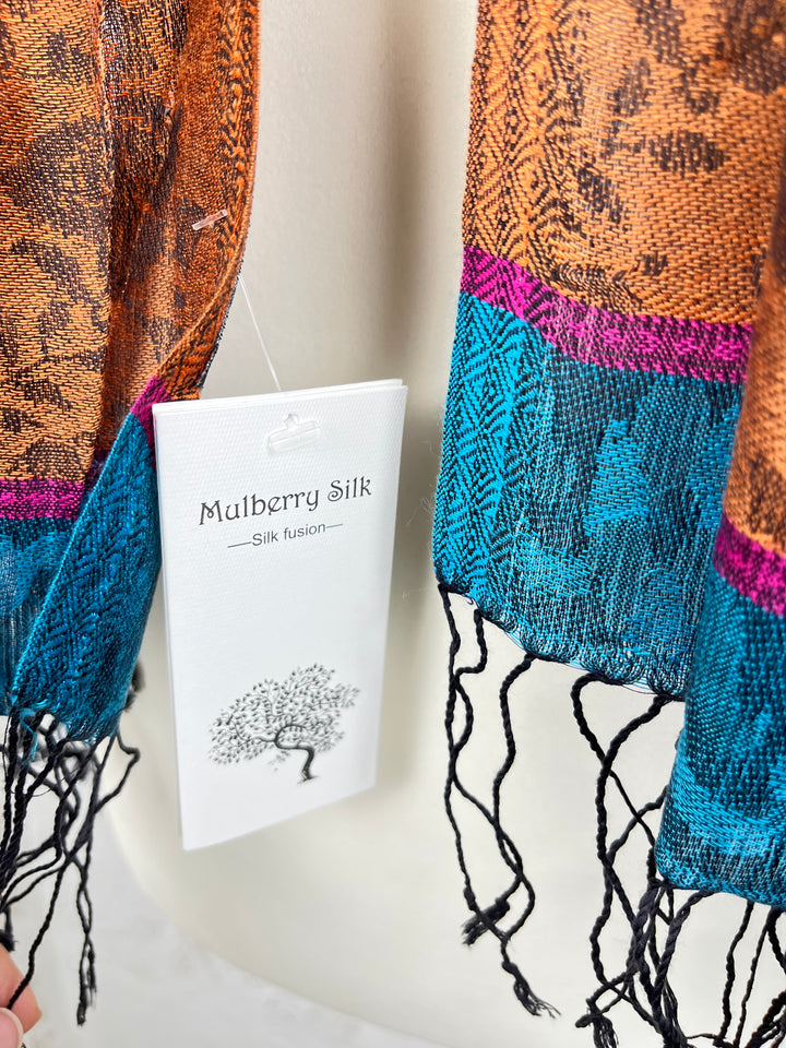 Jacquardschal aus Maulbeerseide, Paisleymuster von Bella Vita - Mode & Lifestyle