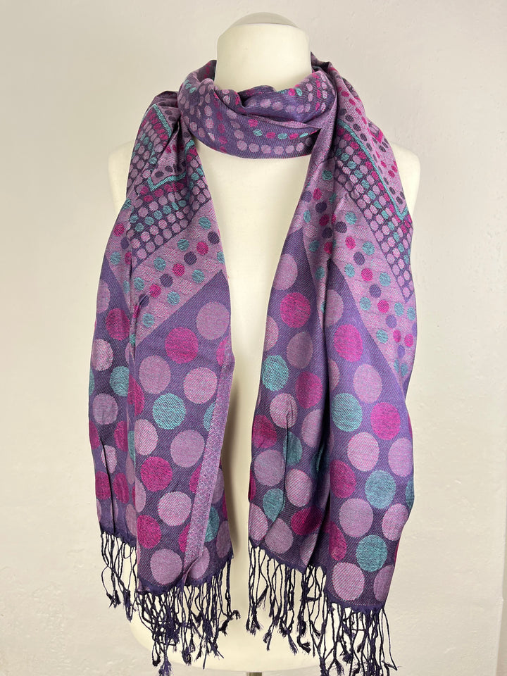 Jacquardschal aus Maulbeerseide, Tupfendessin von Bella Vita - Mode & Lifestyle