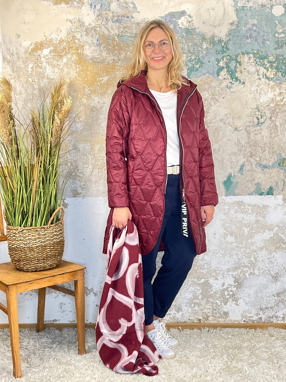 Steppjacke "Beauty", bordeaux von Bella Vita - Mode & Lifestyle