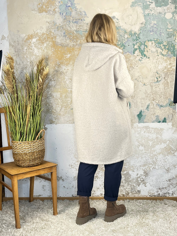Sportive Longjacke, ecru