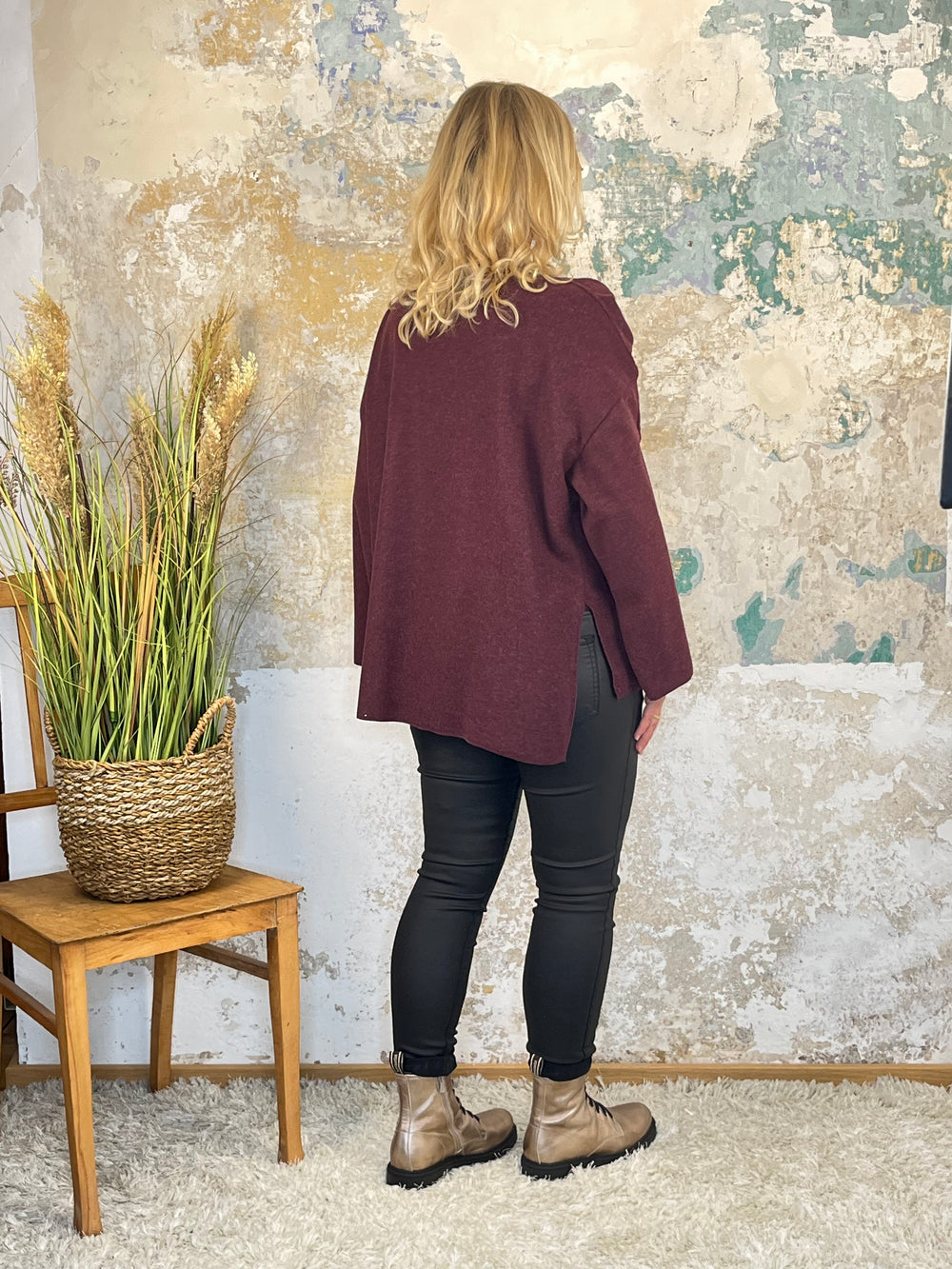 Poncho, bordeaux von Bella Vita - Mode & Lifestyle