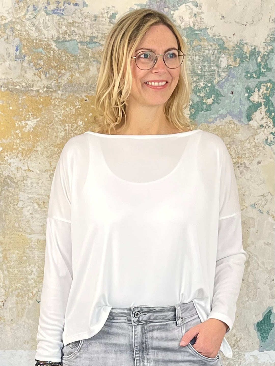 Shirt mit Streifenstruktur, ecru von Bella Vita - Mode & Lifestyle