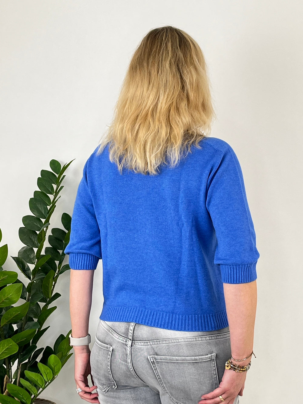 Pullover mit 3/4-Arm, blau von Bella Vita - Mode & Lifestyle