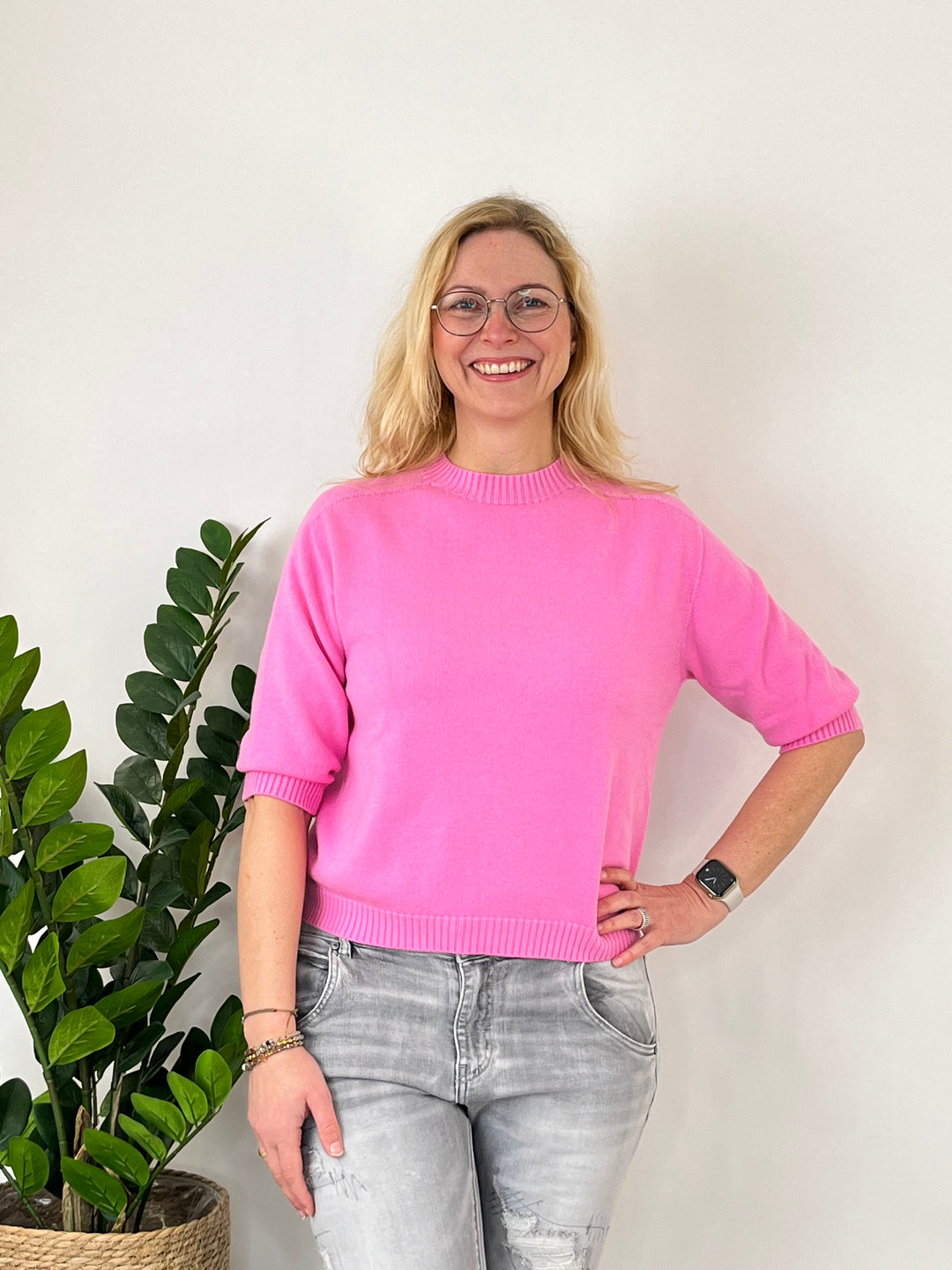 Pullover mit 3/4-Arm, pink von Bella Vita - Mode & Lifestyle