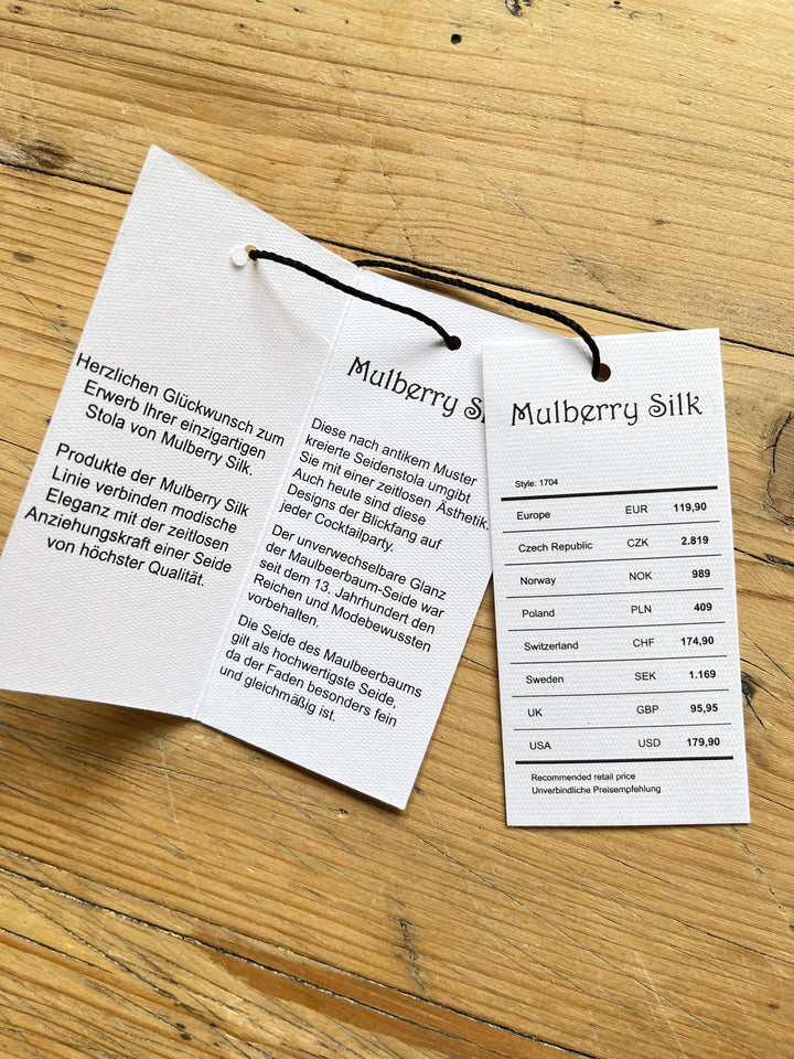 Jacquardschal aus Maulbeerseide, Tupfendessin von Bella Vita - Mode & Lifestyle