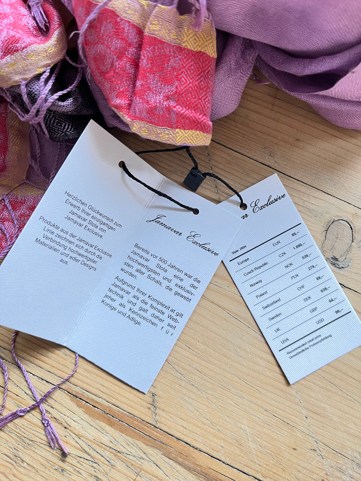 Viskoseschal Jamavar Exclusive, flieder von Bella Vita - Mode & Lifestyle